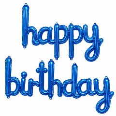 HAPPY BIRTHDAY FOLYO SET BALON KOYU MAVİ