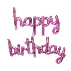 HAPPY BIRTHDAY FOLYO SET PEMBE