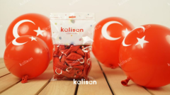 12 inç Baskılı Ay Yıldız Bayrak  25 li
