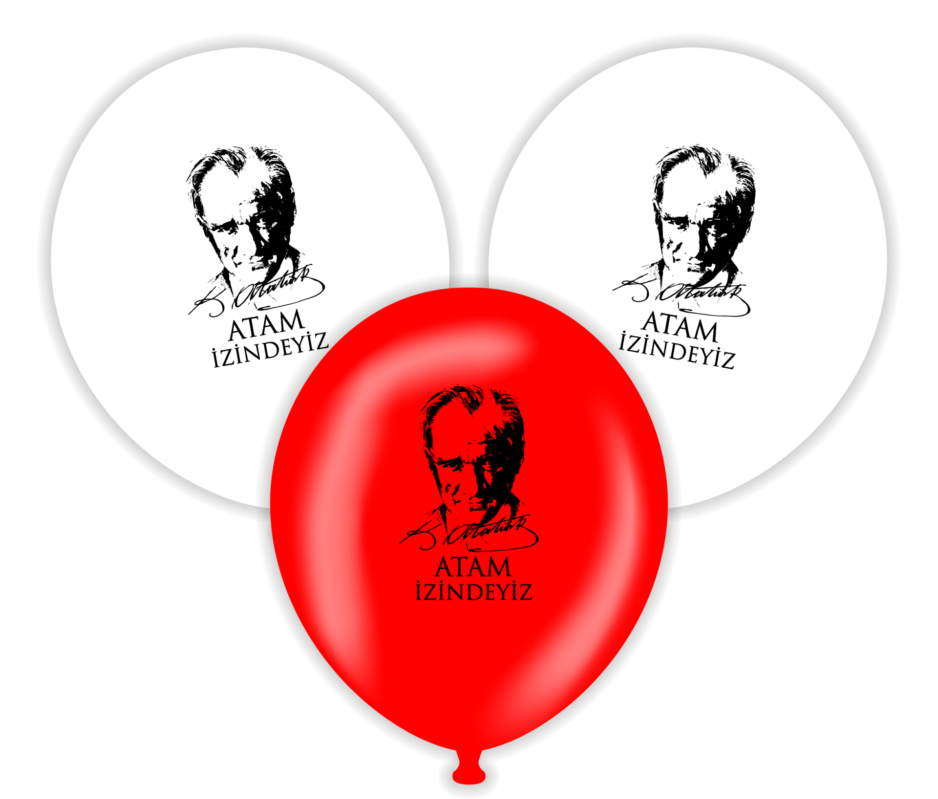 12'' Atam İzindeyiz Baskılı Balon 25’li