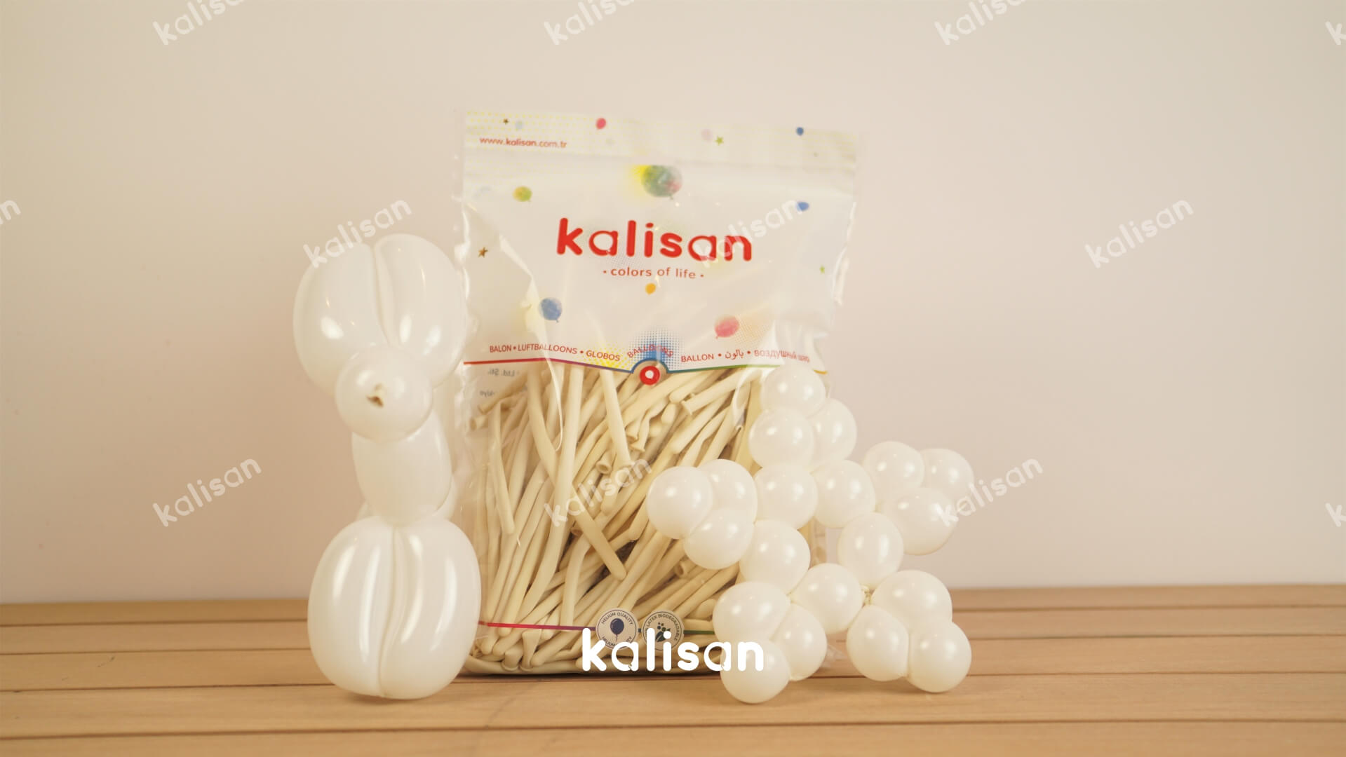PASTEL BEYAZ SOSİS BALON 100'LÜ