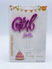 PASTA ÜZERİ PEMBE GIRL KÜRDAN SÜS