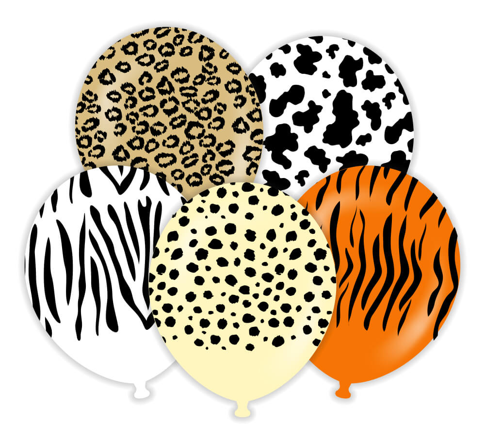 12'' Safari Tema Baskılı Balon 25'li