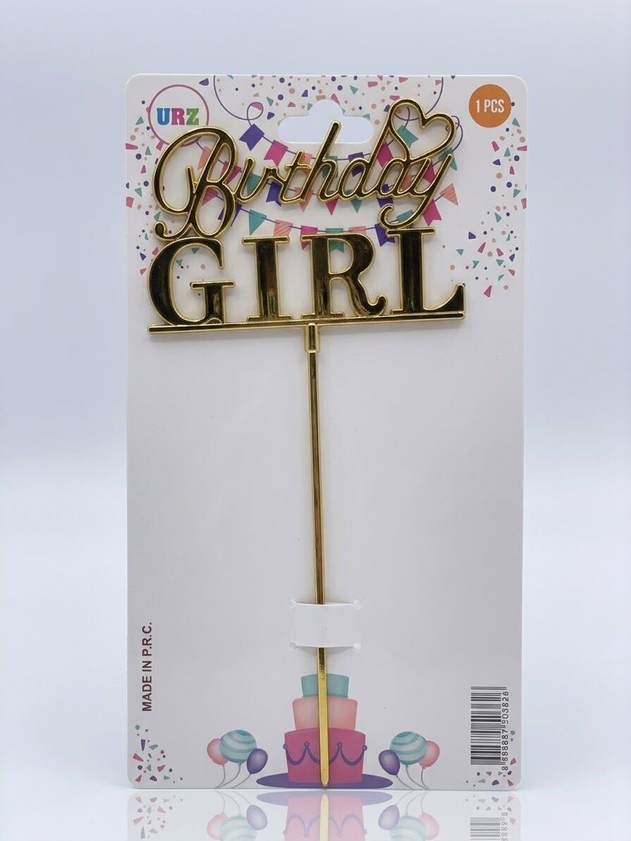 PASTA ÜZERİ GOLD BIRTHDAY GIRL