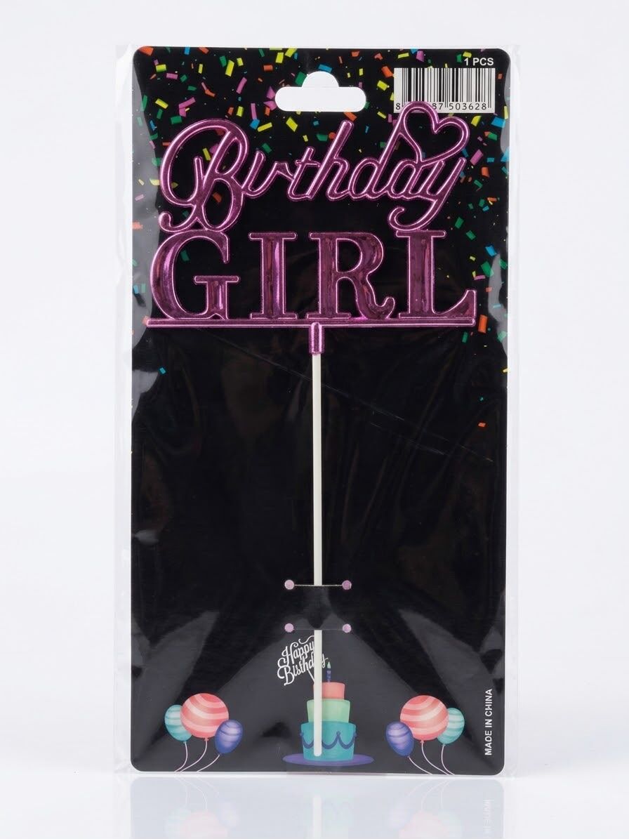 PASTA ÜZERİ PEMBE BIRTHDAY GIRL