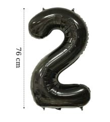 FOLYO RAKAM BALON 34 İNÇ SİYAH 2
