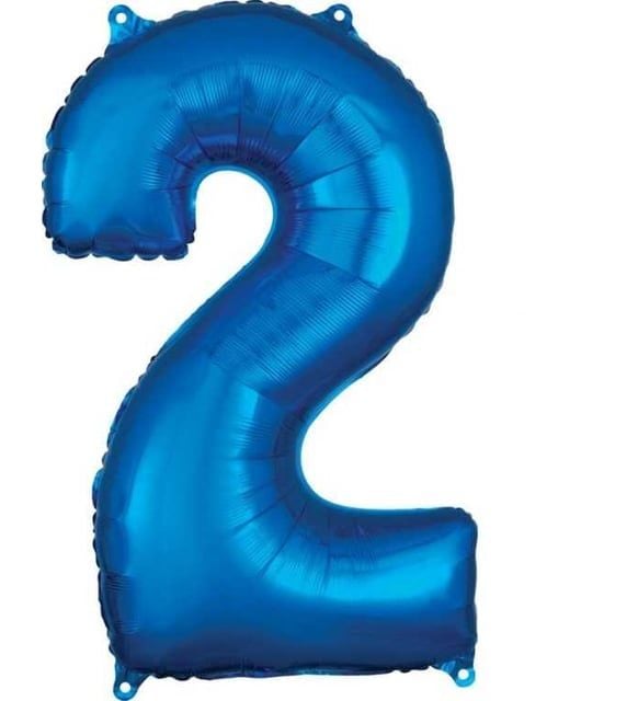FOLYO RAKAM BALON 34 İNÇ KOYU MAVİ 2