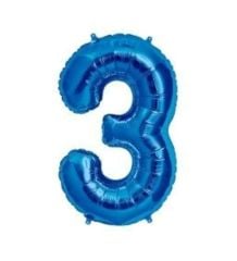 FOLYO RAKAM BALON 34 İNÇ KOYU MAVİ 3