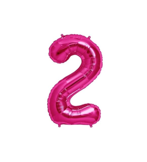 FOLYO RAKAM BALON 34 İNÇ KOYU PEMBE 2