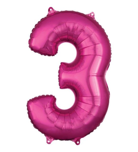 FOLYO RAKAM BALON 34 İNÇ KOYU PEMBE 3