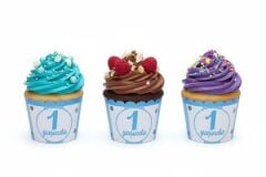 MAVİ 1 YAŞ TEMA 25 Lİ MUFFİN