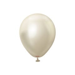 MIRROR (KROM) BALON KALİSAN 5 İNÇ BEYAZ ALTIN 100'LÜ