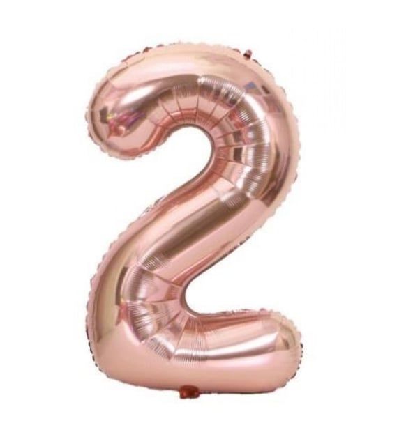 FOLYO RAKAM BALON 34 İNÇ ROSE GOLD 1