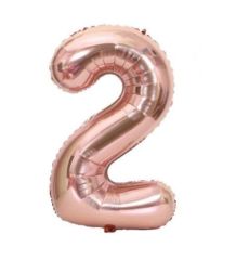FOLYO RAKAM BALON 34 İNÇ ROSE GOLD 1