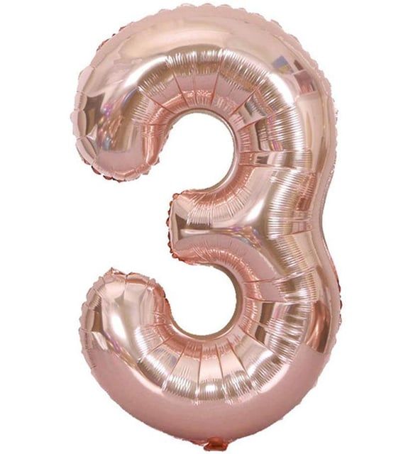FOLYO RAKAM BALON 34 İNÇ ROSE GOLD 3