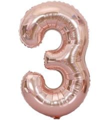 FOLYO RAKAM BALON 34 İNÇ ROSE GOLD 3