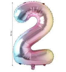 FOLYO RAKAM BALON 34 İNÇ RENKLİ 2
