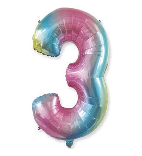 FOLYO RAKAM BALON 34 İNÇ RENKLİ 3