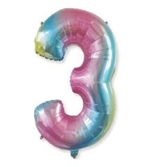 FOLYO RAKAM BALON 34 İNÇ RENKLİ 3