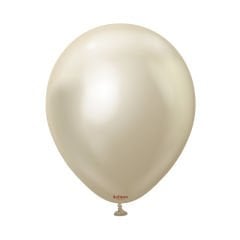 MIRROR (KROM) BALON KALİSAN 12 İNÇ BEYAZ ALTIN 50'Lİ