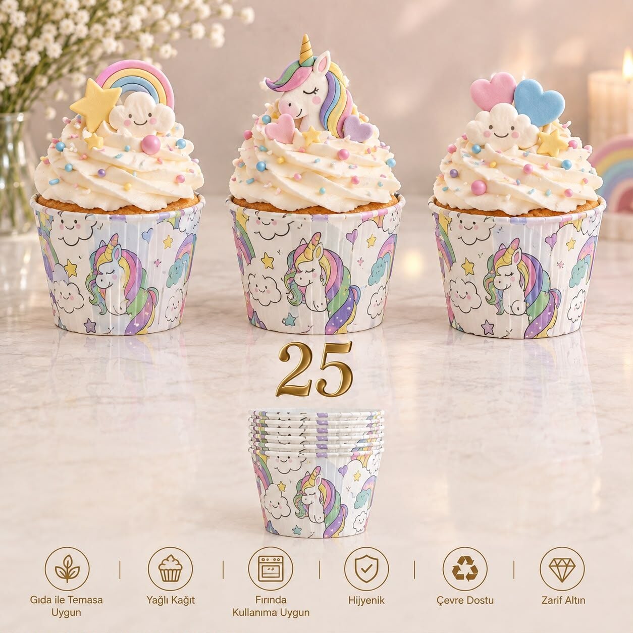 UNICORN TEMA 25 Lİ MUFFİN KALIBI