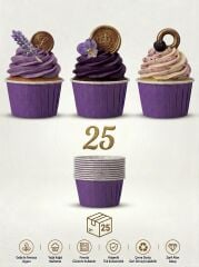 DÜZ MOR 25 Lİ MUFFİN KALIBI