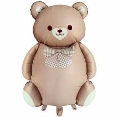 PAPAYONLU RETRO RENK AYI FOLYO BALON KARAMEL RENK