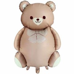 PAPAYONLU RETRO RENK AYI FOLYO BALON KARAMEL RENK