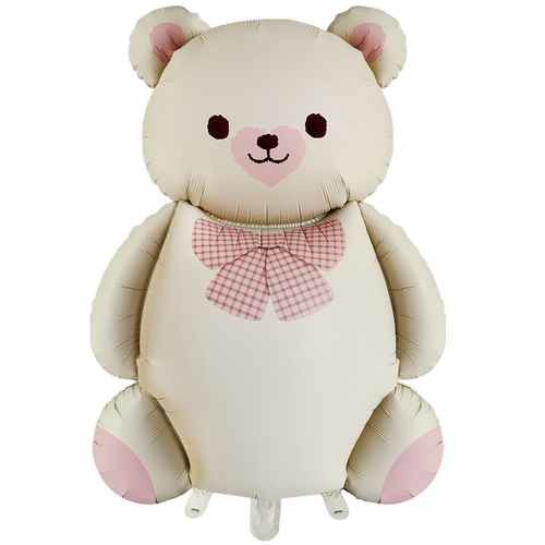 PAPAYONLU RETRO RENK AYI FOLYO BALON KREM RENK