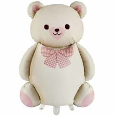 PAPAYONLU RETRO RENK AYI FOLYO BALON KREM RENK