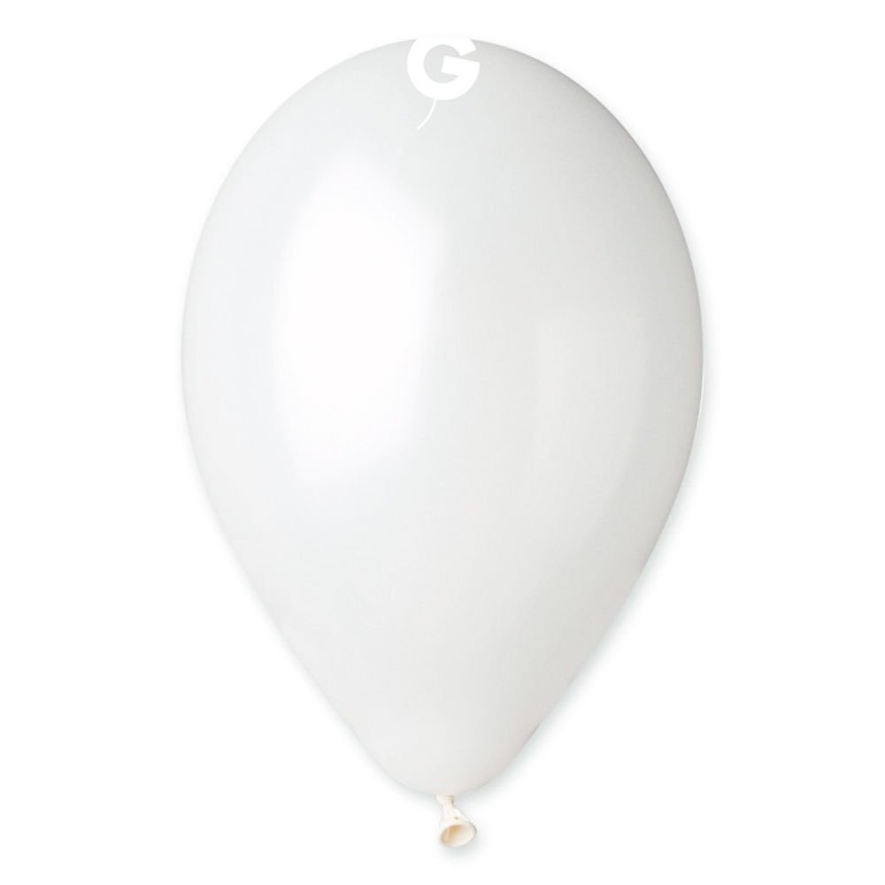 11''METALİK BEYAZ BALON 100'LÜ