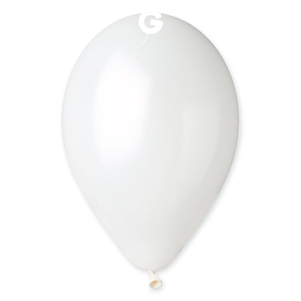 11''METALİK BEYAZ BALON 100'LÜ
