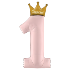 PRENES 1 RAKAMI FOLYO BALON PEMBE 117 CM