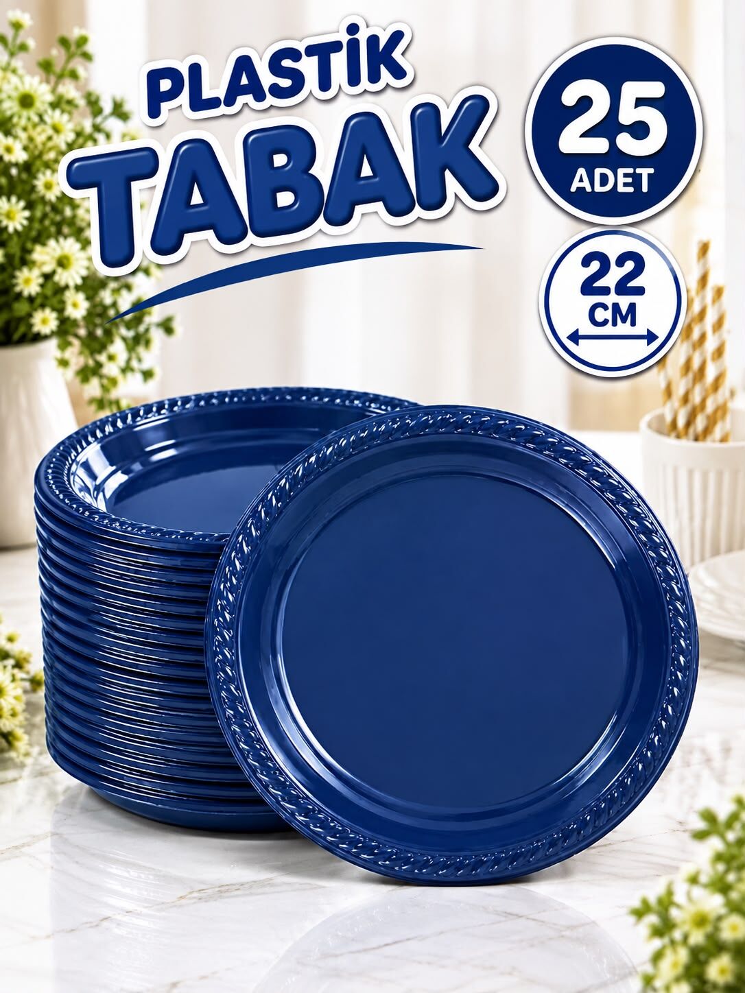 PLASTİK TABAK LACİVERT