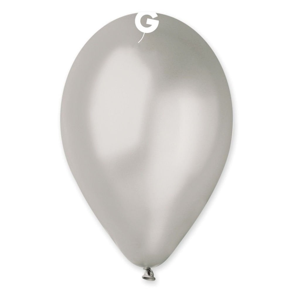 11''METALİK GÜMÜŞ BALON 100'LÜ