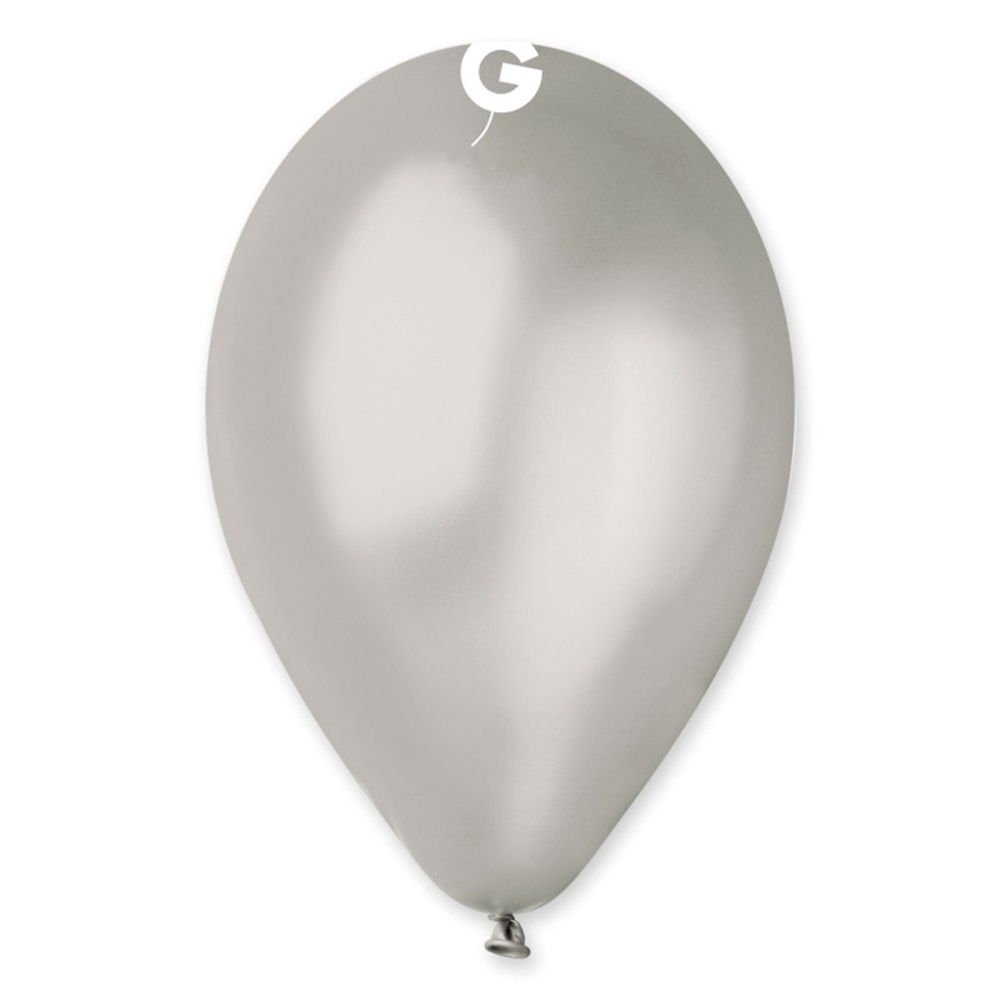 11''METALİK GÜMÜŞ BALON 100'LÜ