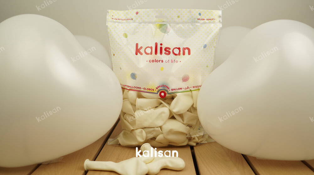 12''Kalp Beyaz Balon 25 li
