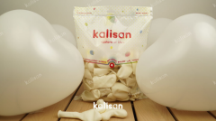 12''Kalp Beyaz Balon 25 li