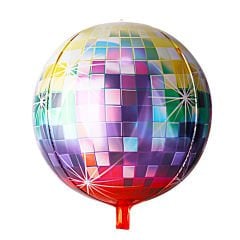 DİSKO TOPU RENKLİ FOLYO BALON 24İNÇ