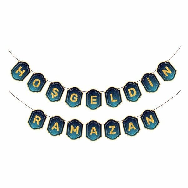 HOŞGELDİN RAMAZAN YALDIZLI BANNER LACİVERT