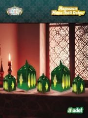 MASA ÜSTÜ RAMAZAN TEMALI DEKOR SÜS YEŞİL