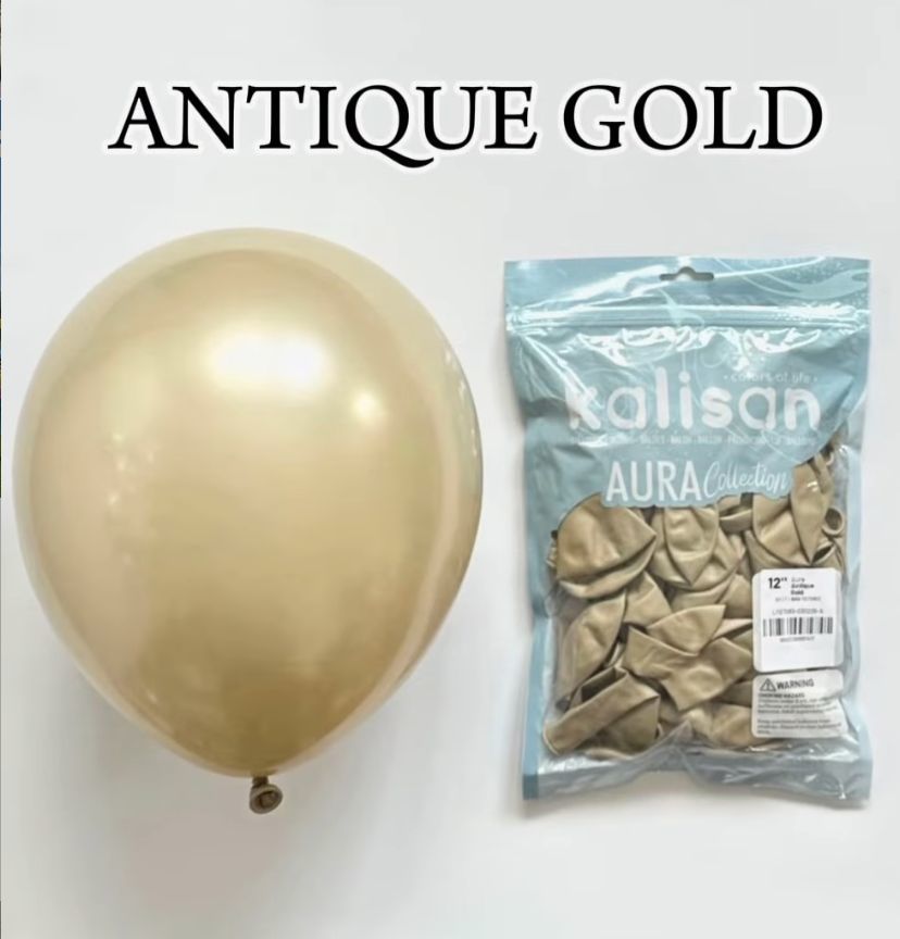 12'' Aura Balon Antique Gold 50'li