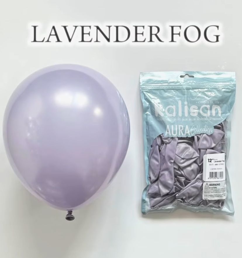 12'' Aura Balon Lavender Fog 50'li