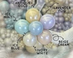 12'' Aura Balon Ivory White 50'li