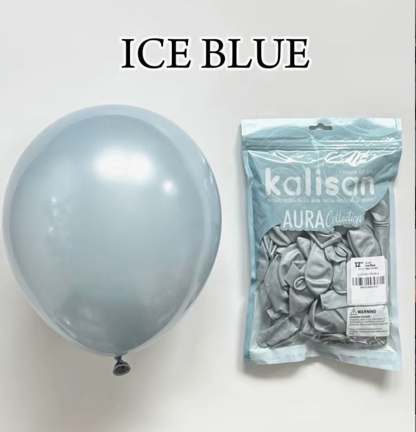 12'' Aura Balon Ice Blue 50'li