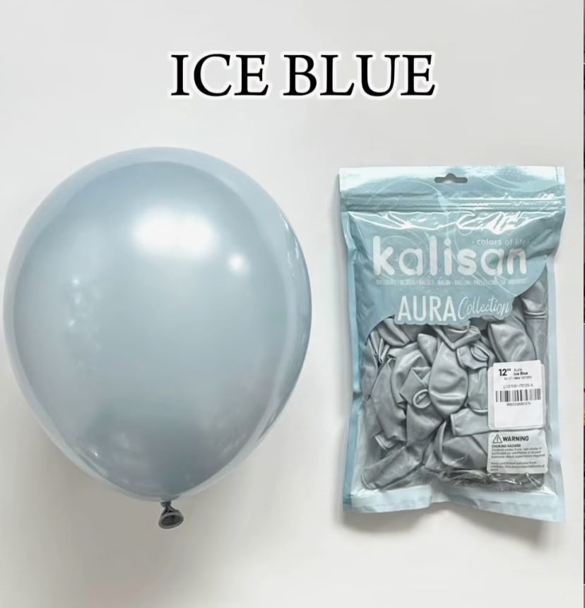 12'' Aura Balon Ice Blue 50'li