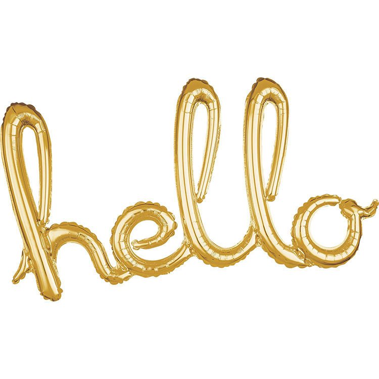 HELLO GOLD EL YAZISI FOLYO BALON
