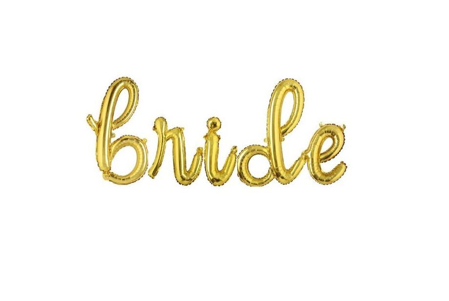 BRİDE GOLD EL YAZISI FOLYO BALON
