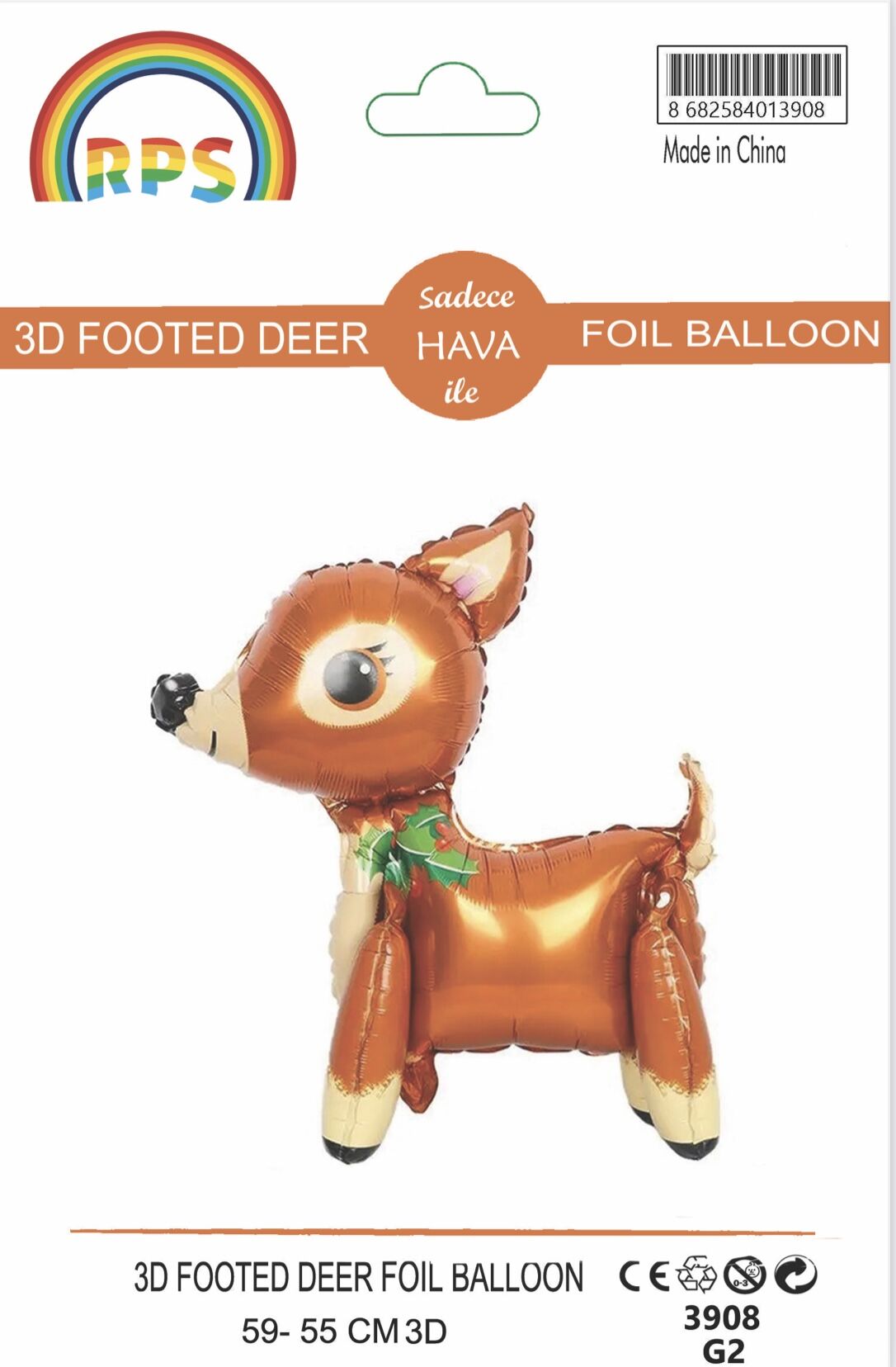 3D GEYİK FOLYO BALON 3908