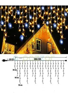 3 MT SARKIT ÇAKARLI LED IŞIK(DIŞ MEKAN)